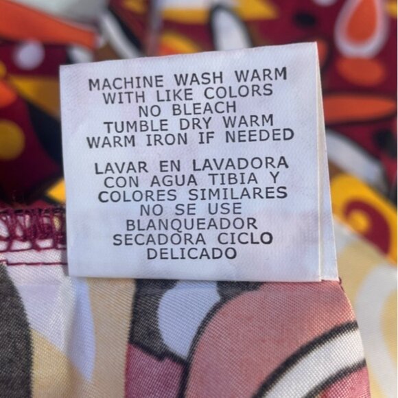 Cassandra O Scrub Shirt Top Womens Small Orange Yellow New Abstract Pattern - Picture 8 of 10